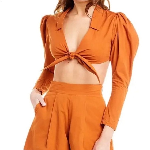Weworewhat  Shopbop Orange Bran Bisou Top - Picture 1 of 7